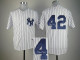 Autographed MLB New York Yankees -42 Mariano Rivera White Stitched Jersey