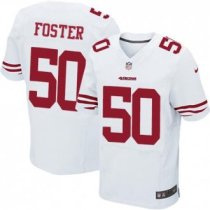 Nike 49ers -50 Reuben Foster White Stitched NFL Elite Jersey