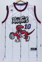 Toronto Raptors -10 DeMar DeRozan White Throwback Stitched NBA Jersey