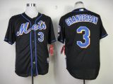 New York Mets -3 Curtis Granderson Black Cool Base Stitched MLB Jersey