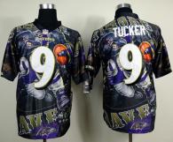 Nike Ravens -9 Justin Tucker Team Color Men's Stitched NFL Elite Fanatical Version Jersey