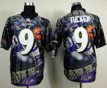 Nike Ravens -9 Justin Tucker Team Color Men's Stitched NFL Elite Fanatical Version Jersey
