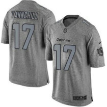 Nike Miami Dolphins -17 Ryan Tannehill Gray Stitched NFL Limited Gridiron Gray Jersey