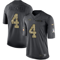 Seattle Seahawks -4 Steven Hauschka Nike Anthracite 2016 Salute to Service Jersey