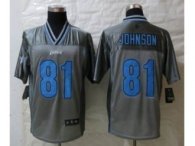 NEW Detroit Lions -81 Johnson Grey Jerseys(Vapor Elite)