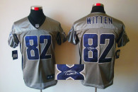 Autographed Nike Dallas Cowboys #82 Jason Witten Grey Shadow Men's Stitched NFL Elite Jersey