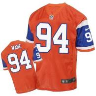 Nike Denver Broncos #94 DeMarcus Ware Orange Throwback Men's Stitched NFL Elite Jersey