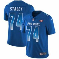 Nike 49ers -74 Joe Staley Royal Stitched NFL Limited NFC 2018 Pro Bowl Jersey