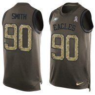 Nike Eagles -90 Marcus Smith Green Stitched NFL Limited Salute To Service Tank Top Jersey