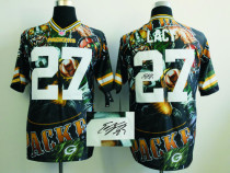 Nike Green Bay Packers #27 Eddie Lacy Team Color NFL Elite Fanatical Version Autographed Jersey
