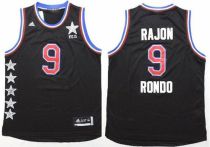 Dallas Mavericks -9 Rajon Rondo Black 2015 All Star Stitched NBA Jersey