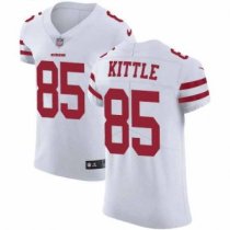 Nike 49ers -85 George Kittle White Stitched NFL Vapor Untouchable Elite Jersey