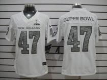 Mens Nike New Orleans Super Bowl XLVII Elite White Jersey