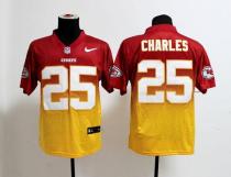 Nike Kansas City Chiefs #25 Jamaal Charles Red Gold Men's Stitched NFL Elite Fadeaway Fashion Jersey