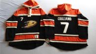 Anaheim Ducks -7 Andrew Cogliano Black Sawyer Hooded Sweatshirt Stitched NHL Jersey
