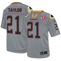 Nike Washington Redskins -21 Sean Taylor Lights Out Grey With 80TH Patch Men's Stitched NFL Elite Je