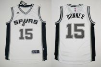 Revolution 30 San Antonio Spurs -15 Matt Bonner White Stitched NBA Jersey