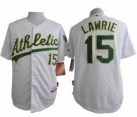 Oakland Athletics #15 Brett Lawrie White Cool Base Stitched MLB Jersey