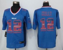 2015 Nike Buffalo Bills -12 Jim Kelly Blue Strobe Limited Jersey
