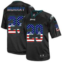 Nike Philadelphia Eagles #29 DeMarco Murray Black Men's Stitched NFL Elite USA Flag Fashion Jersey