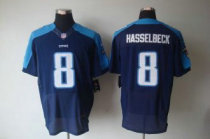 Nike Titans -8 Matt Hasselbeck Navy Blue Alternate Stitched NFL Elite Jersey