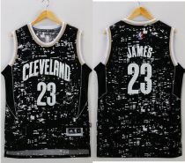 Cleveland Cavaliers -23 LeBron James Black City Light Stitched NBA Jersey