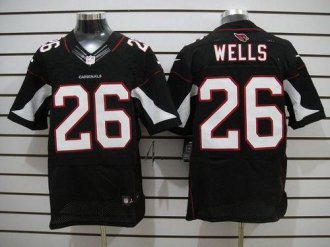 Nike Cardinals -26 Chris Wells Black Alternate Men's Stitched NFL Elite Jersey