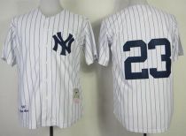 Mitchell And Ness 1995 New York Yankees -23 Don Mattingly Stitched White Throwback MLB Jersey