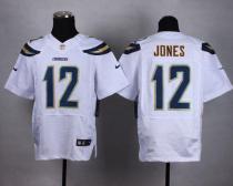 Nike San Diego Chargers #12 Jacoby Jones White Men‘s Stitched NFL New Elite Jersey