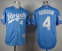 Kansas City Royals -4 Alex Gordon Light Blue 1985 Turn Back The Clock Stitched MLB Jersey
