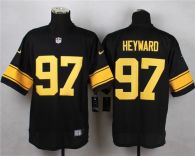 Nike Pittsburgh Steelers #97 Cameron Heyward Black Gold No Men's Stitched NFL Elite Jersey