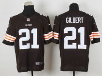 Nike Cleveland Browns -21 Justin Gilbert Brown Team Color Men's Stitched NFL Elite Jersey