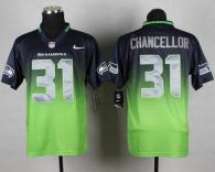 Nike Seattle Seahawks #31 Kam Chancellor Steel Blue Green Men's Stitched NFL Elite Fadeaway Fashion