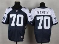 Nike Dallas Cowboys #70 Zack Martin Navy Blue Thanksgiving Throwback Men's Stitched NFL Elite Jersey
