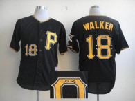 MLB Pittsburgh Pirates #18 Neil Walker Stitched Black Cool Base Autographed Jersey