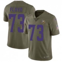 Nike Vikings -73 Sharrif Floyd Olive Stitched NFL Limited 2017 Salute to Service Jersey