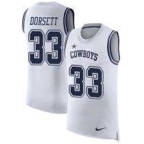 Nike Cowboys -33 Tony Dorsett White Stitched NFL Limited Rush Tank Top Jersey