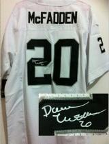 Nike Oakland Raiders #20 Darren McFadden White Men's Stitched NFL Elite Autographed Jersey