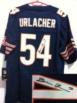 Nike Bears -54 Brian Urlacher Navy Blue Team Color Stitched NFL Elite Autographed Jersey