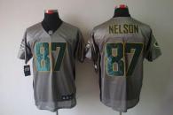 Nike Green Bay Packers #87 Jordy Nelson Grey Shadow Men's Stitched NFL Elite Jersey