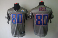 Nike New York Giants #80 Victor Cruz Grey Shadow With Hall of Fame 50th Patch Men's Stitched NFL Eli