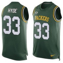 Nike Green Bay Packers -33 Micah Hyde Green Team Color Stitched NFL Limited Tank Top Jersey