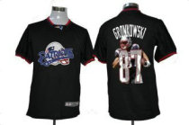 Nike Patriots -87 Rob Gronkowski Black NFL Game All Star Fashion Jersey