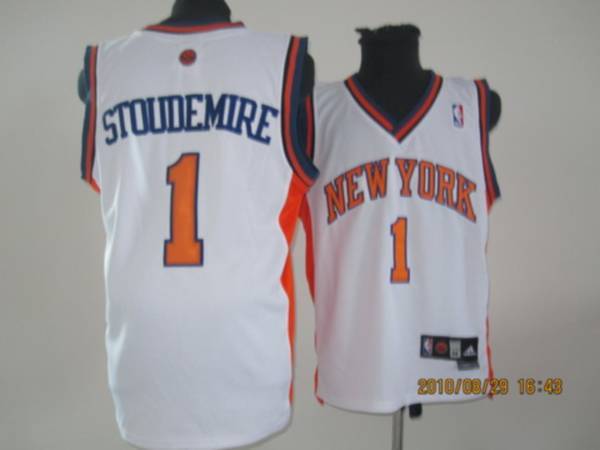 New York Knicks -1 Amare Stoudemire White Stitched NBA Jersey