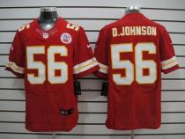 Nike Kansas City Chiefs #56 Derrick Johnson Red Team Color Men's Stitched NFL Elite Jersey
