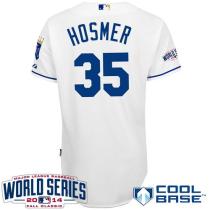 Kansas City Royals -35 Eric Hosmer White Cool Base W 2014 World Series Patch Stitched MLB Jersey