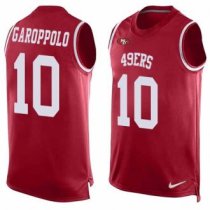 San Francisco 49ers -10 Jimmy Garoppolo Red Team Color Nike NFL Limited Tank Top Jersey