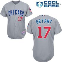 Chicago Cubs -17 Kris Bryant Grey Road Cool Base Stitched MLB Jersey