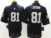 Nike Oakland Raiders -81 Tim Brown Black Team Color NFL Elite Jersey