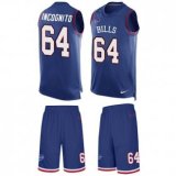 Bills #64 Richie Incognito Royal Blue Team Color Stitched NFL Limited Tank Top Suit Jersey